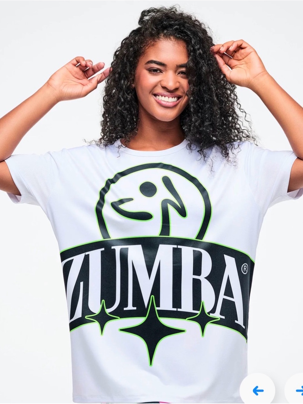 Zumba Dale Z Men’s Mesh Top Short-Sleeve Logo Tee SIZE L